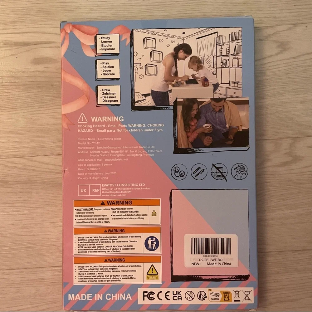 NIB 10-Inch LCD Writing TabletBlack Screen with Multi Accent Frame (2 in pack )